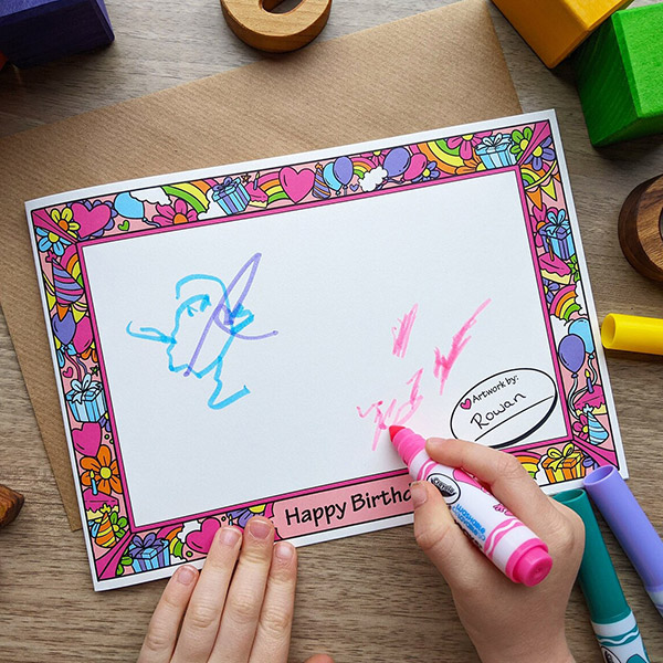 Kids draw your own card